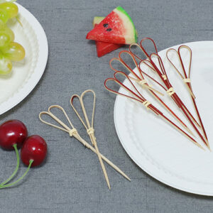 18cm Handmade Bamboo Knotted Stick Scissor Skewer