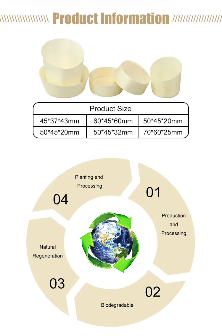 Disposable Tea Drinking Cotton Wood Cup