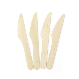 Disposable Wooden Knife Cutlery 100 Compostable