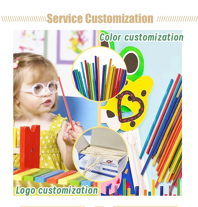 Food Grade 100 Natural DIY Crafts Wooden Sticks