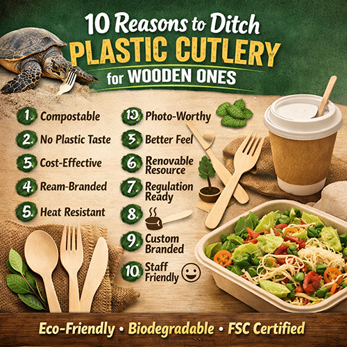 10 Reasons Your Business Should Ditch Plastic Cutlery for Wooden Ones