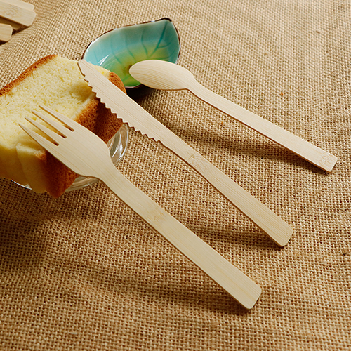 100% Bamboo Utensils Disposable Tableware