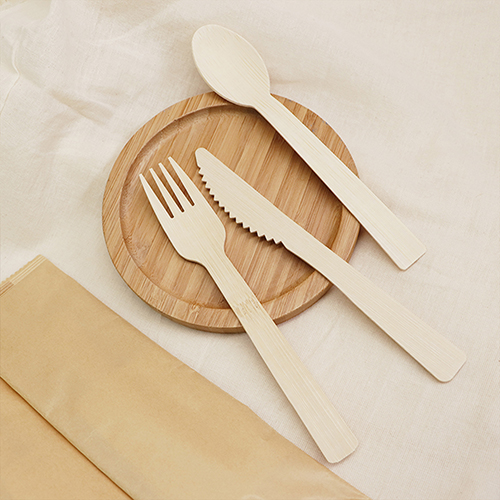 100% Bamboo Utensils Disposable Tableware