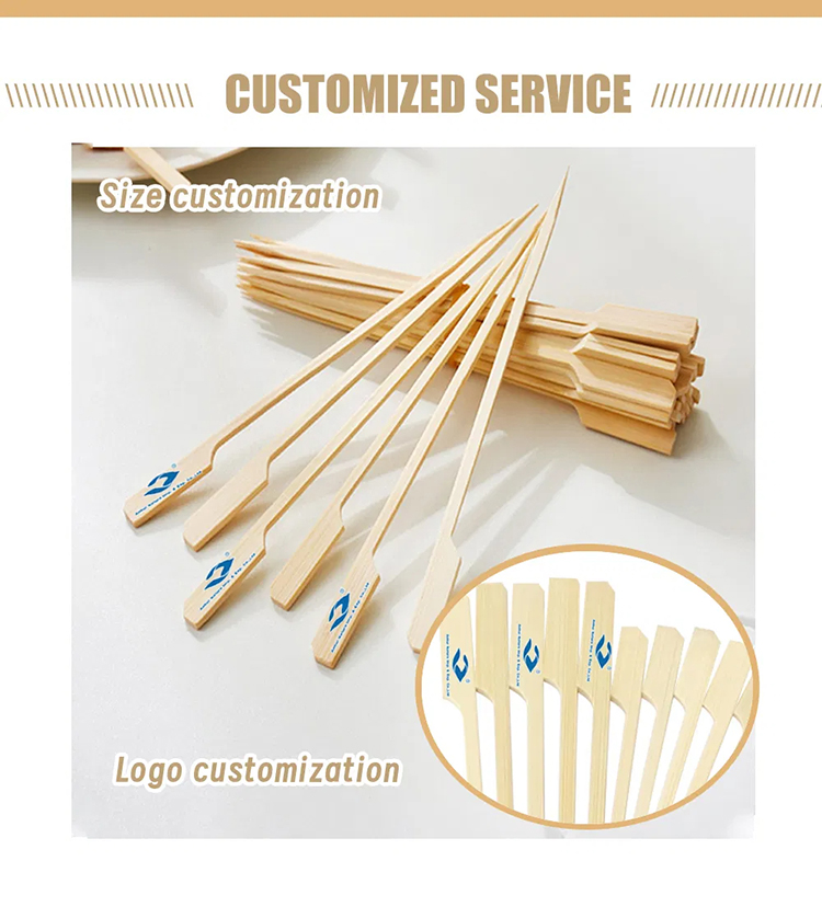 Bamboo BBQ Skewers Biodegradable Food Grade