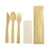 Disposable Bamboo Cutlery Set Spoon Fork Knife