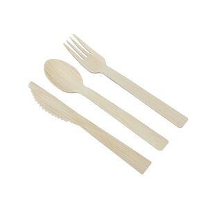 Eco-Friendly Bamboo Cutlery for Takeout Food