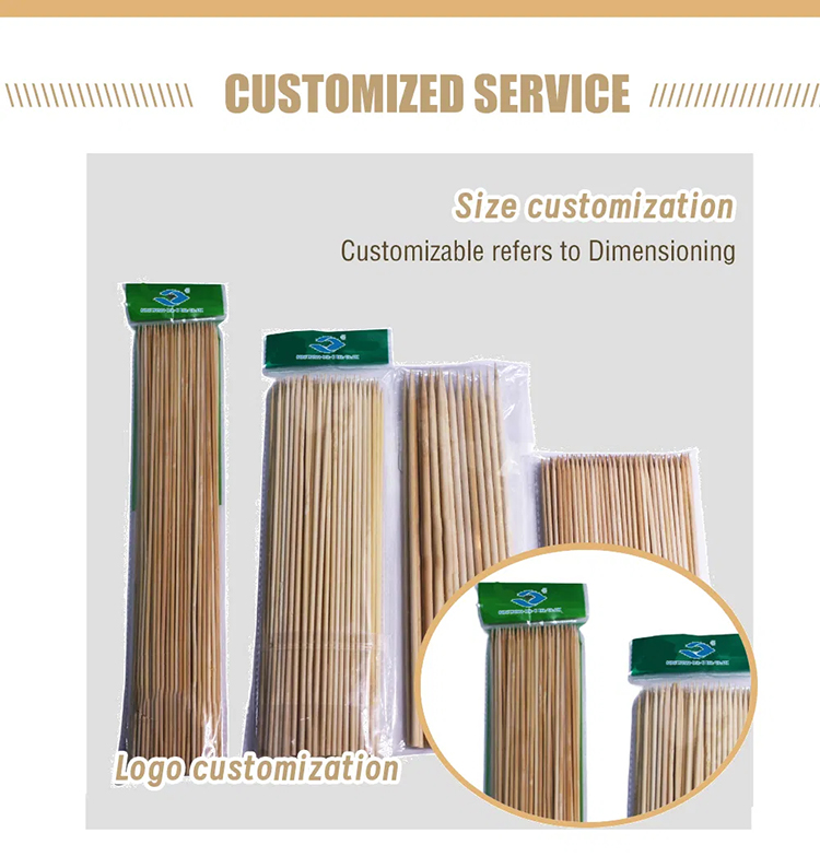 Eco Friendly Bamboo Skewers Biodegradable