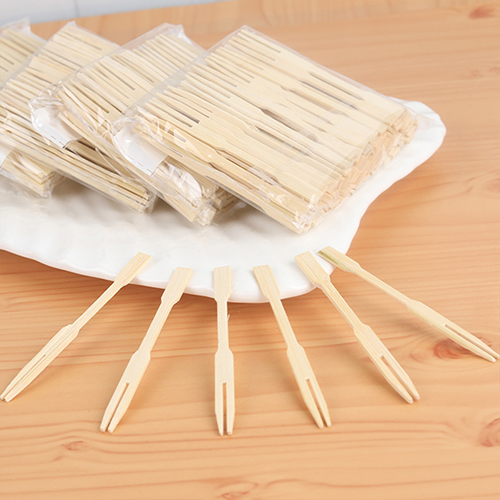 Mini Bamboo Fruit Forks for Party