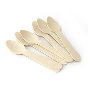 Mini Wooden Spoons For Coffee Dessert Catering