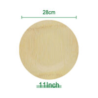 11 Inch Round Bamboo Plates