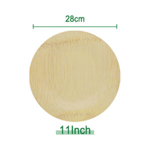 11 Inch Round Bamboo Plates