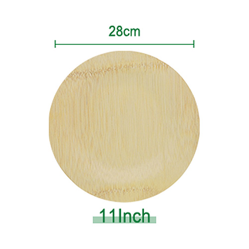 11 Inch Round Bamboo Plates