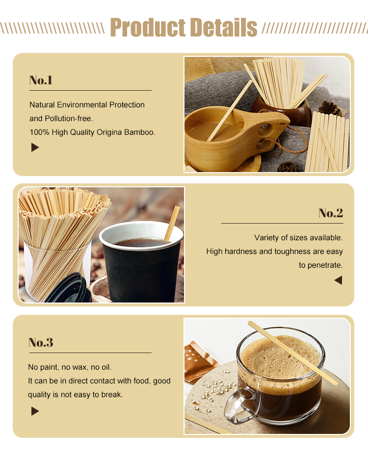 150mm Bamboo Coffee Stirrers Bulk