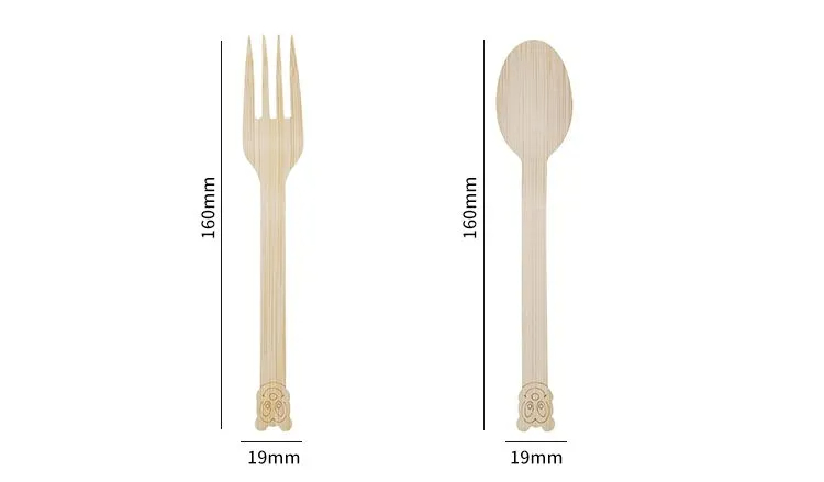 160mm Mini Disposable Bamboo Fork