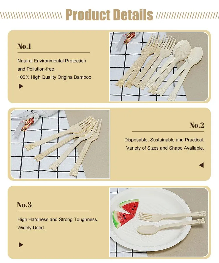 160mm Mini Disposable Bamboo Fork