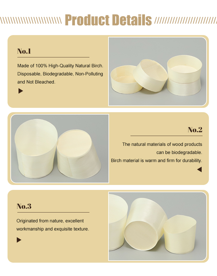 200ml Wooden Cup Disposable