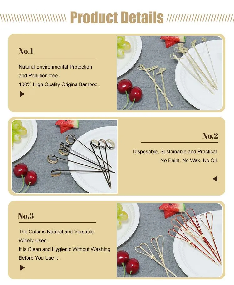 6.5cm Bulk Knotted Skewer Bamboo Stick