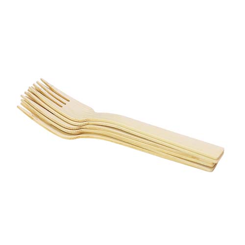 Biodegradable 14cm Bamboo Fork Bulk