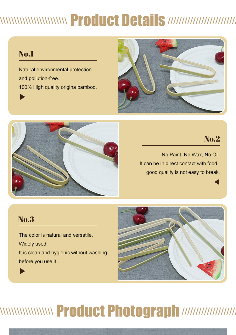 Disposable 12cm Bamboo Food Clips