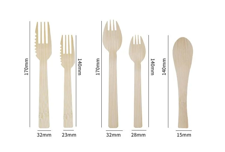 Disposable 140mm Bamboo Soup Spoon