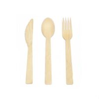 Natural Bamboo Fork Knife Set