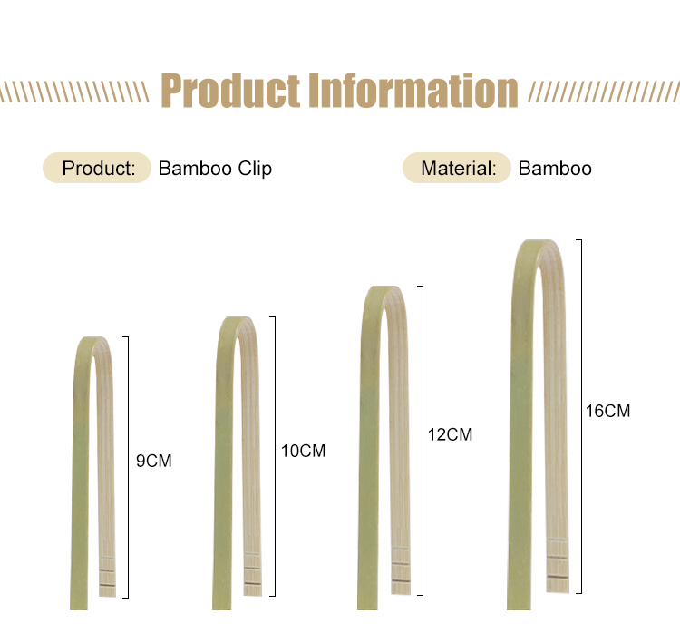 12cm Bamboo Bread Clips