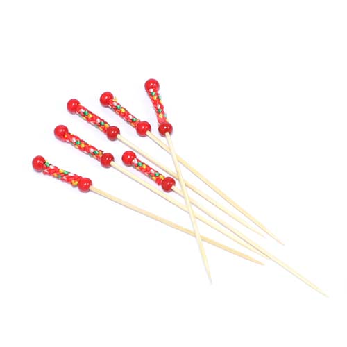 12cm Loop Bamboo Fruit Picks