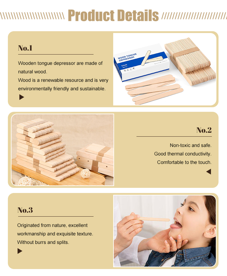 15cm Wooden Tongue Depressor