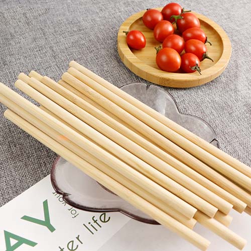 200mm Plastic-Free Bamboo Drinking Straws