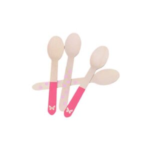 12cm Wooden Dessert Spoons