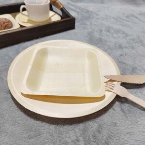 8inch Eco-Friendly Wood Plates