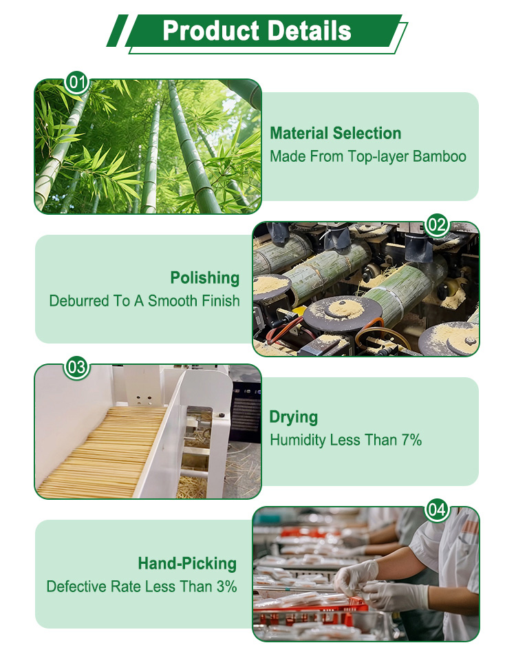 Bamboo Skewers for Outdoor Barbecue