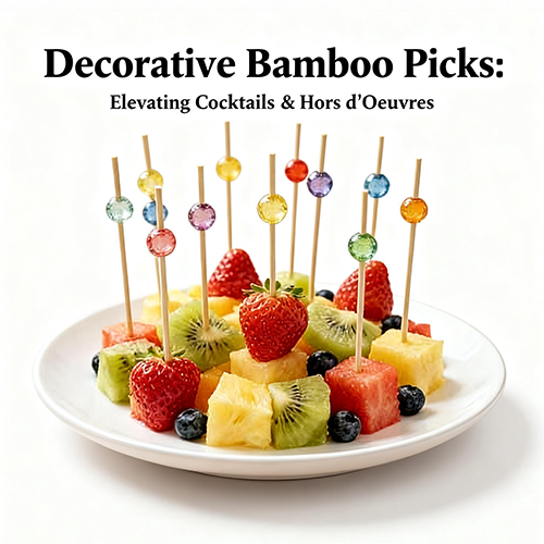 Decorative Bamboo Picks Elevating Cocktails & Hors d'Oeuvres