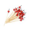 Heart-Shaped Bamboo Fruit Picks
