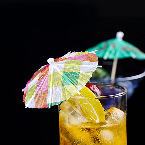 Wooden Umbrella Picks With Hawaiian Party Decorations