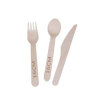 100% Compostable Wooden Cutlery