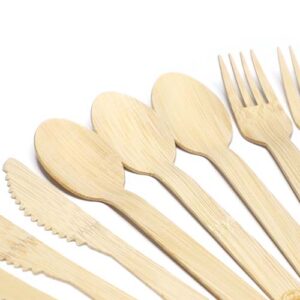 140mm Disposable Bamboo Cutlery Set