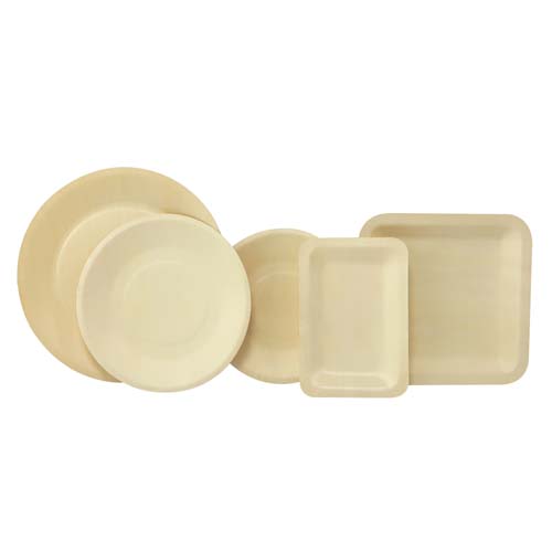 9 Inch Round Square Wooden Plates
