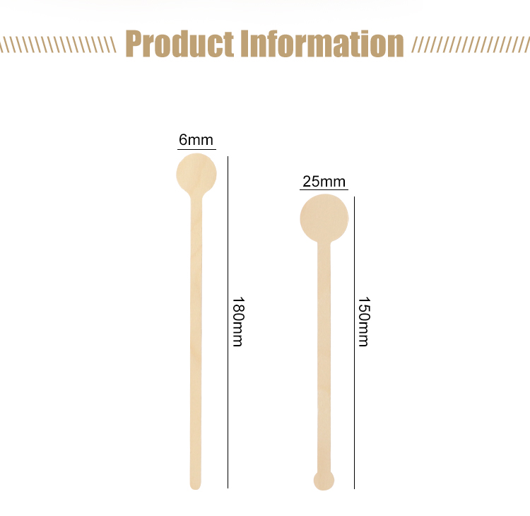 Round Head Wooden Stir Sticks