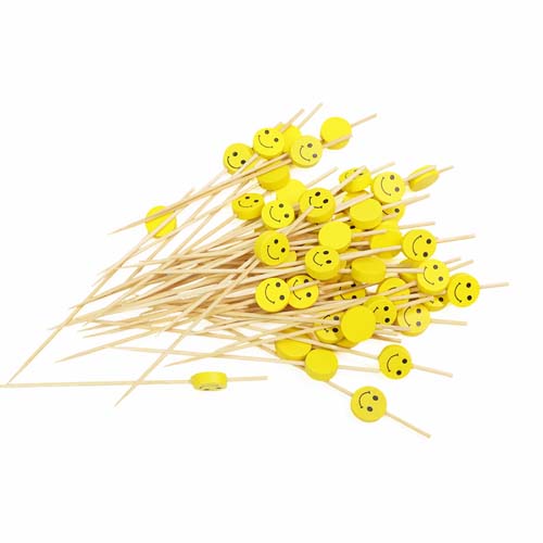 12cm Bamboo Cocktail Beads Pick