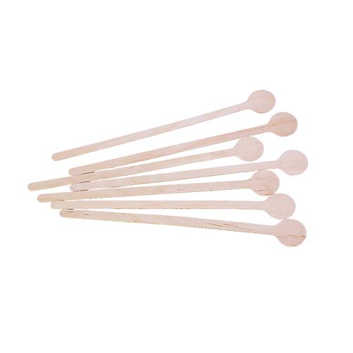 140mm Wooden Coffee Stirrers Round Head