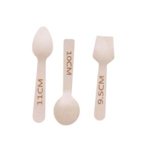 140mm Wooden Dessert Spoon