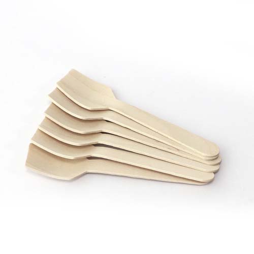 140mm Wooden Dessert Spoons