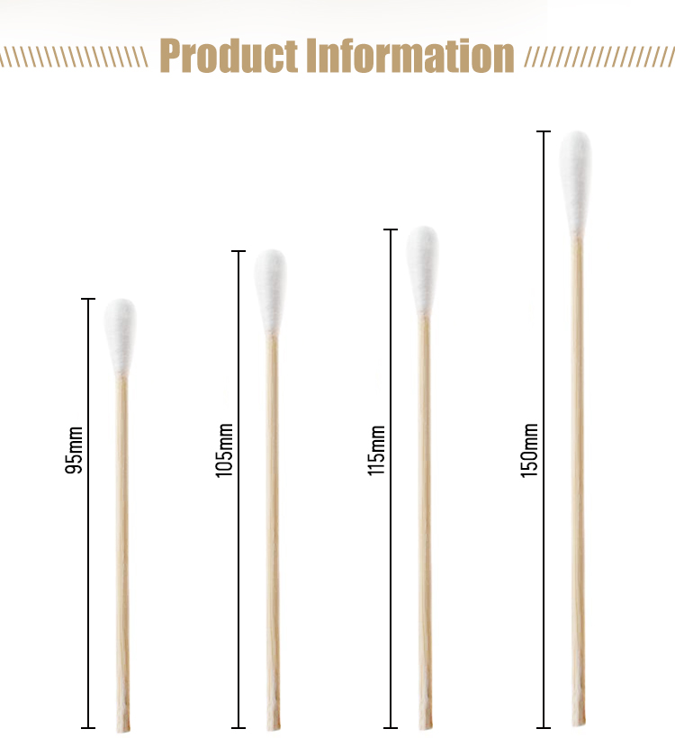 15cm Wooden Cotton Swabs