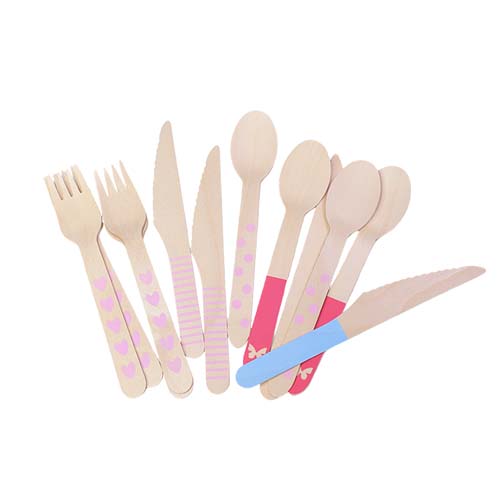 16cm Wooden Cutlery Set