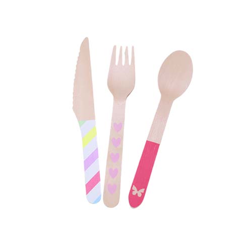 16cm Wooden Cutlery Set