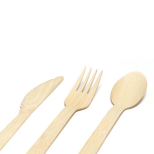 Bamboo Spoon Fork Knife Set 3PCS