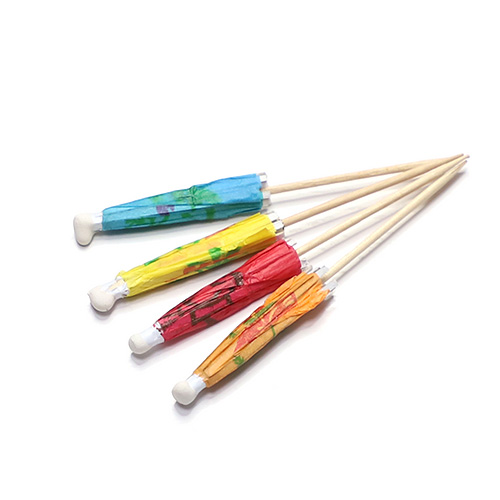 Wooden 10cm Umbrella Picks