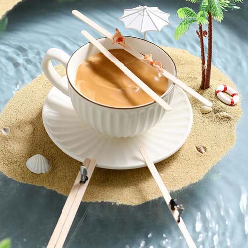 140mm Bamboo Coffee Stirrer for Coffee Shop