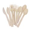170mm Disposable Bamboo Cutlery Set Spoon Fork Knife for Travel Party